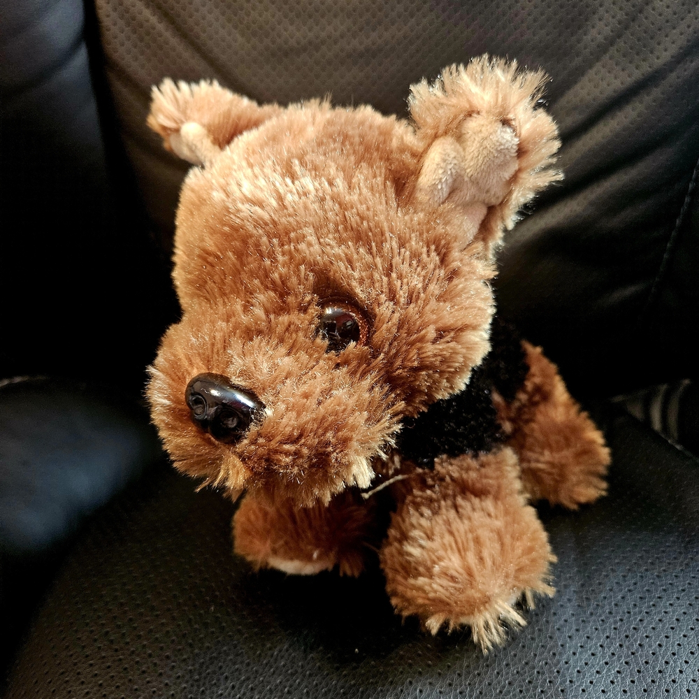 Adorable Brown Plush Dog Toy